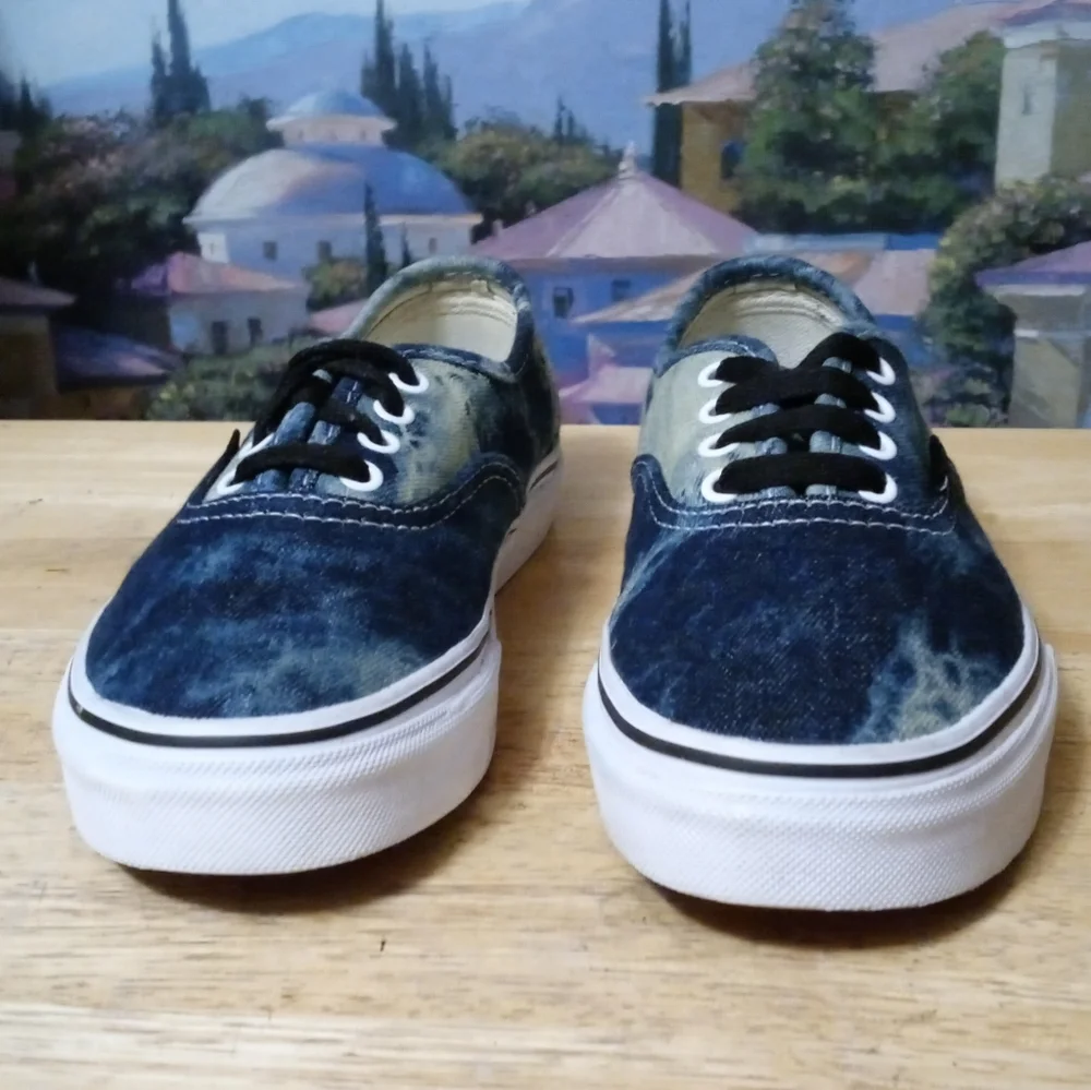 Vans Authentic Acid Denim Wash Sneakers, Size 2.5 Y - Picture 9 of 12